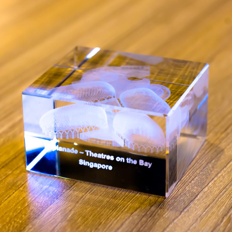 3D Laser Engraved Crystal Block