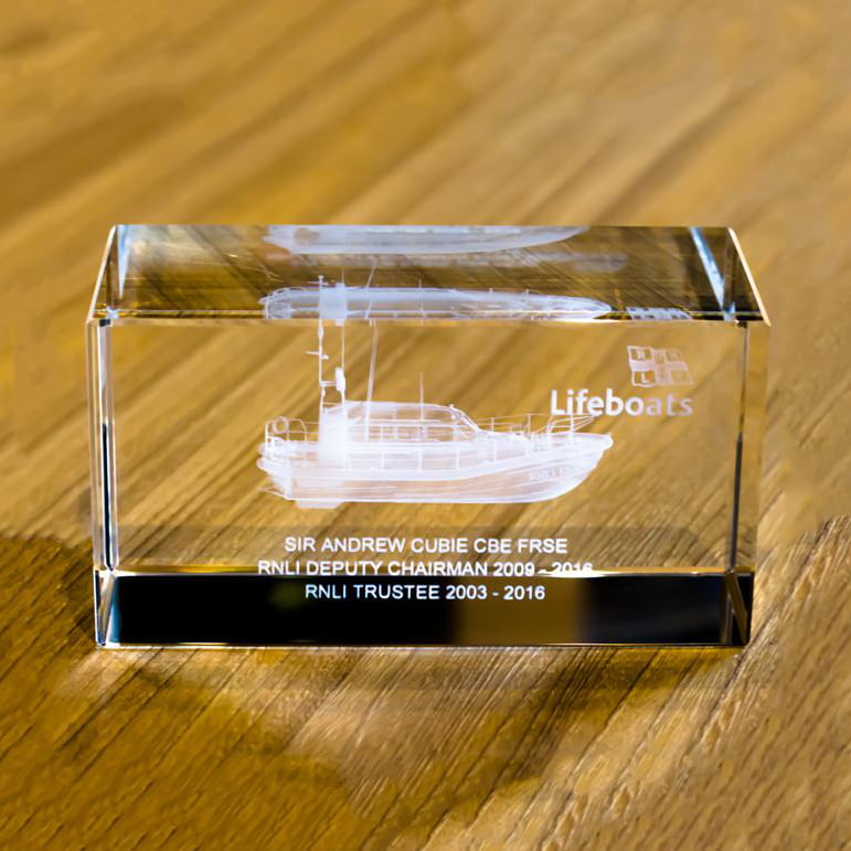 3D Laser Engraved Crystal Block