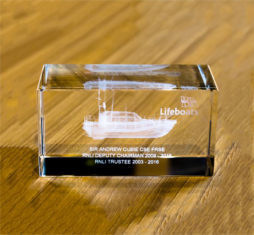 3D Laser Engraved Crystal Block