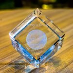 3D Laser Engraved Crystal Cube